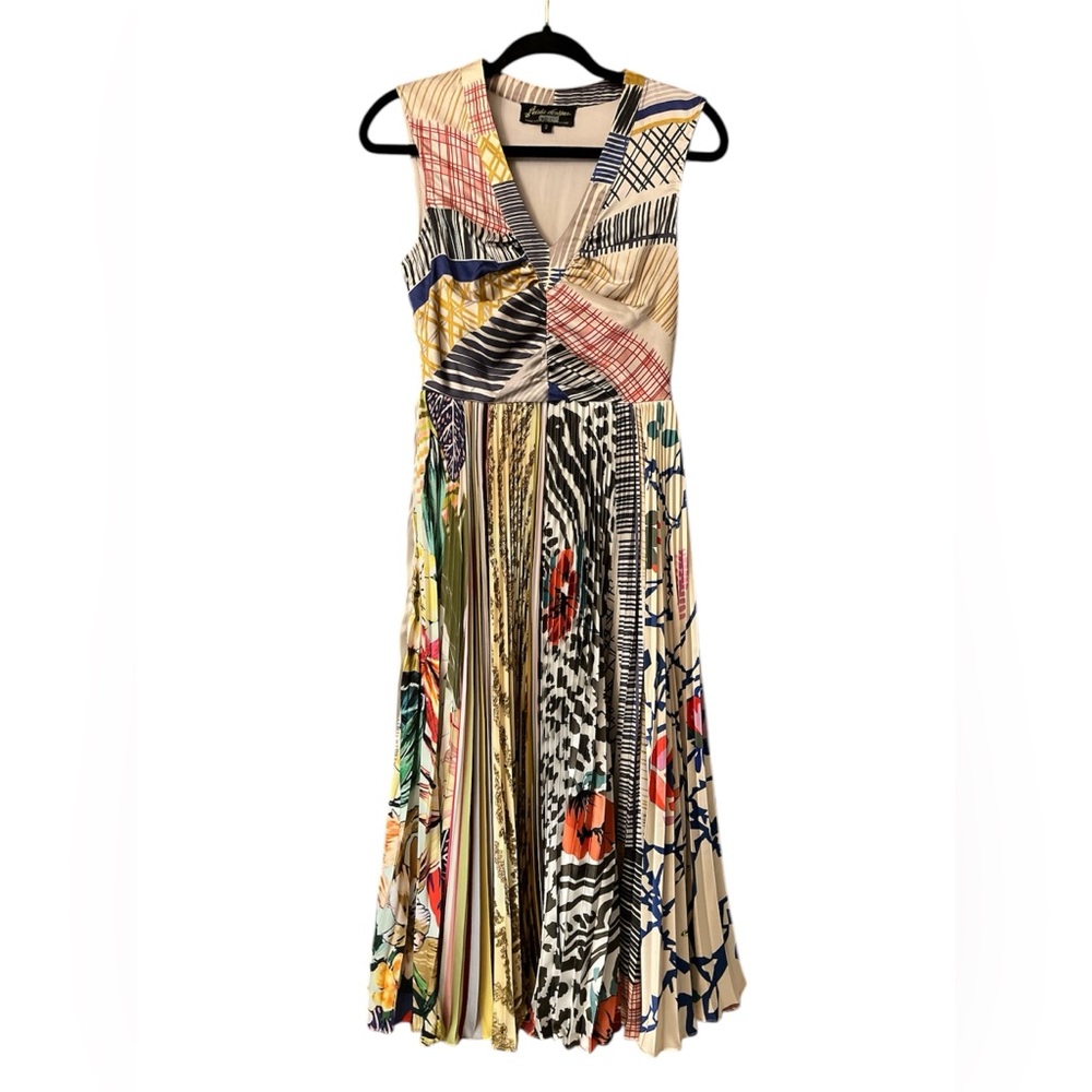 Anthropologie Geisha Designs Jacinta Pleated Multicolor Dress - Picture 8 of 14